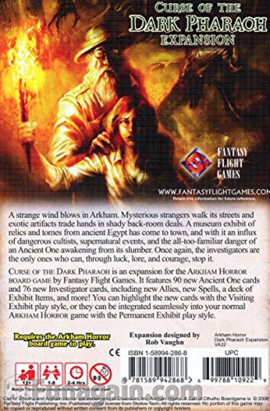 Arkham Horror: Curse of the Dark Pharaoh Expansion