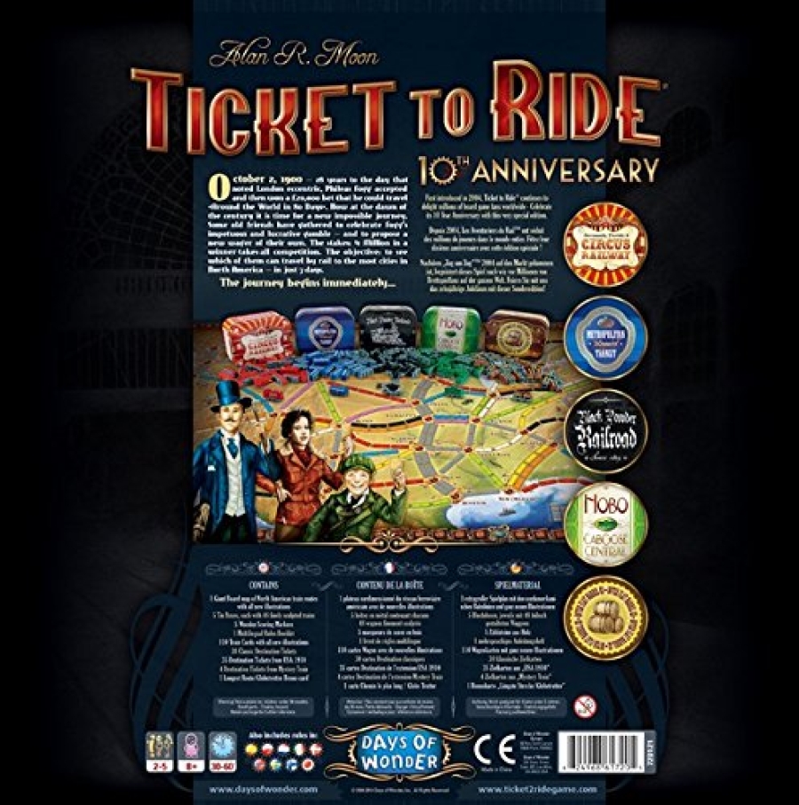 Ticket to Ride: 10th Anniversary Edition